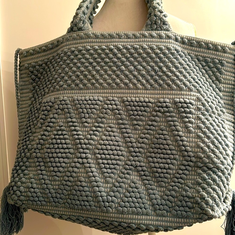 Like New Roller Rabbit Blue Tote with tassles.